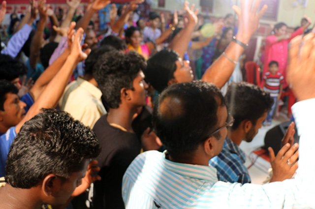 Large crowd flocked to the Night Vigil organised by Grace Ministry at Prayer Center in Mangalore, Karnataka and received Blessing, Healing, Deliverance and transformation here on Nov 04, 2017.